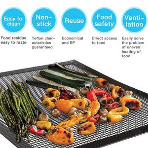 Hot BBQ Grill Mesh Sheet Tapis <span class=keywords><strong>de</strong></span> <span class=keywords><strong>cuisson</strong></span> antiadhésif PTFE Bbq Mesh <span class=keywords><strong>pour</strong></span> <span class=keywords><strong>barbecue</strong></span> en plein air - Product Image 4