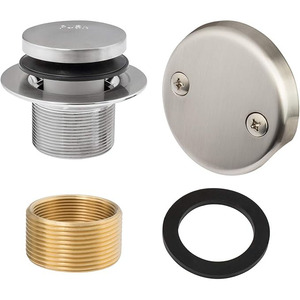 Kit de vidange de baignoire en laiton OEM LOWO, prix usine, moderne, noir mat, pour lavabo de salle de bain, avec bonde escamotable, idéal pour projets hôteliers - Product Image 5