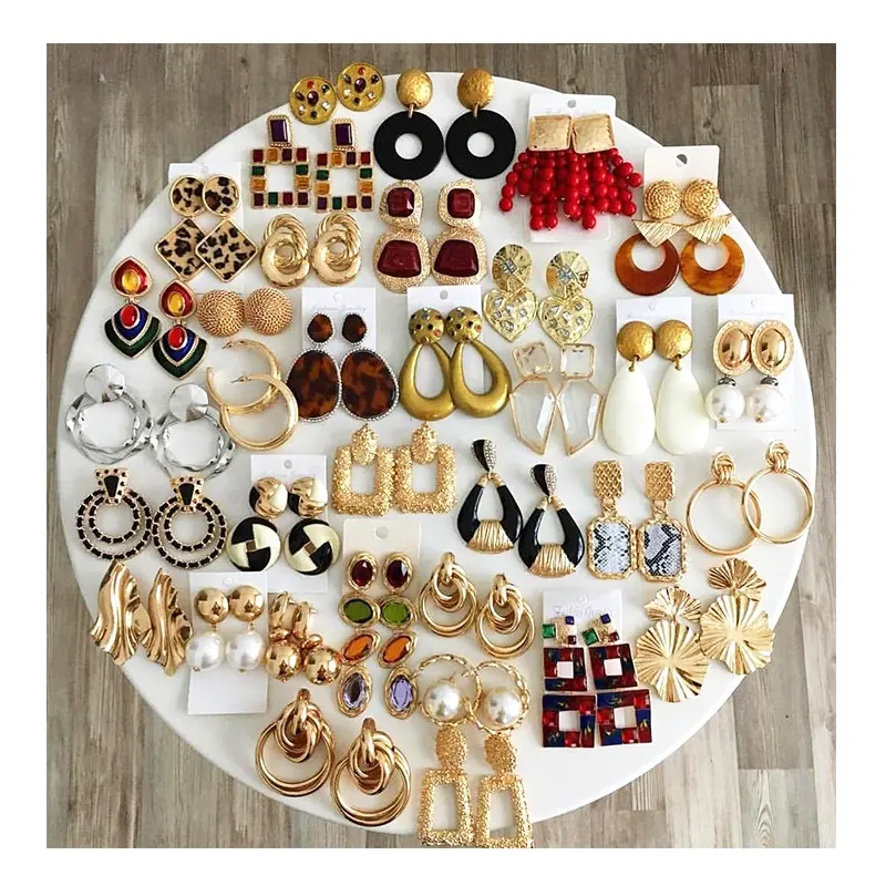 2019 Hot Selling Fashion Za Ohrringe für Damen schmuck, Metall/Harz/Perle/Kristall Ohrringe