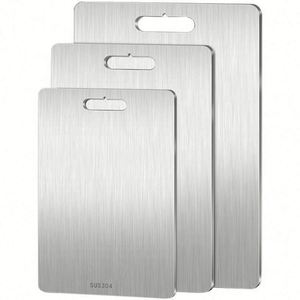 Planche à découper double face en acier inoxydable NTJY, épaissie, antibactérienne, avec masseur pour les pieds, pour usage domestique - Product Image 1