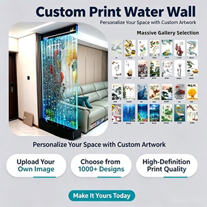 Contemporary Modern Acrylic Water Bubble Wall Movable Decorative Room Divider with Panel LED Lighting Customizable Size - Product Image 2