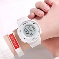 Montres numériques pour hommes Montres-bracelets à quartz en silicone noir Grand cadran Étanche Affichage électronique à led Horloge Chronomètre pour hommes
