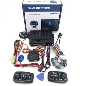 Akıllı tek tuşla başlangıç araba Alarm sistemi motor çalıştırma durdurma düğmesi kilit ateşleme Immobilizer uzaktan anahtarsız Alarm sistemi