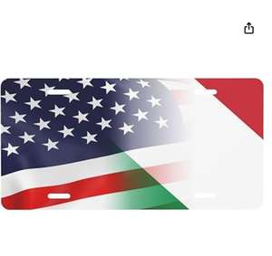 Plaque d'immatriculation patriotique avec drapeaux d'<span class=keywords><strong>Islande</strong></span> et des États-Unis, emblème 6 x 12 pouces, plaque d'immatriculation avant de voiture, accessoire de décoration de voiture - Product Image 5