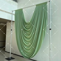 Rideaux de scène sur mesure Muwei, grandes tentures vertes pour arche de mariage, décoration de banquet de mariage