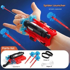 Divertente Set di Giocattoli Educativi <span class=keywords><strong>Spider</strong></span>-<span class=keywords><strong>Man</strong></span> per Bambini, Set Cosplay in Plastica con Lanciatore da Polso, Giocattoli di Spiderman - Product Image 5