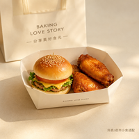 Boîte en papier rigide jetable de qualité alimentaire avec logo personnalisé et revêtement UV pour sushis, bonbons, snacks et emballages à emporter