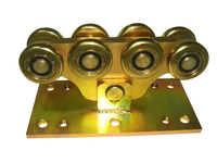 Ensemble de portail coulissant cantilever moderne en acier inoxydable durable SSR, épaisseur 1,5 mm, sans rail, avec garantie d'un an, pour usage hôtelier