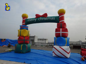 Noel şişme giriş kemer, hediye kutuları kemer dekorasyon için - Product Image 6