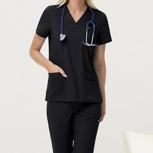 Scrub gigi lengan pendek wanita Set kustom seragam kerja kedokteran gigi scrub Perawatan dibuat isolasi bedah spandeks - Product Image 6