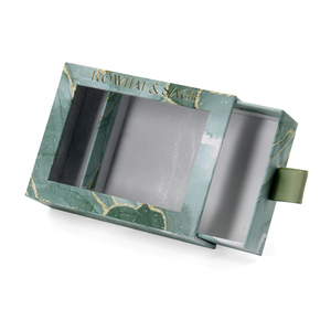 Tùy chỉnh các tông trong suốt rõ ràng ngăn kéo cửa sổ trượt cajas con ventana Bowtie Hộp quà tặng bao bì với cửa sổ PVC rõ ràng - Product Image 5