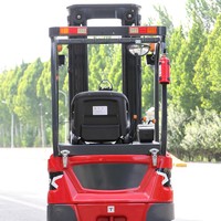 Chariot élévateur électrique à trois roues certifié CE de 1,5 tonne, transpalette multifonctionnel, pneus pleins, batterie au plomb-acide, robuste