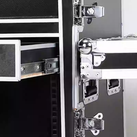 Console de mixage professionnelle personnalisable 16U, amplificateur, flight case, support réglable, anti-humidité, anti-poussière, en aluminium, pour scène