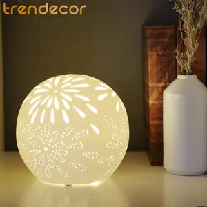Trendecor украшение спальни инновационные продукты круглый шар форма фейерверк узор теплый белый светодиод керамическая лампа