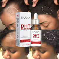 Sérum Capillaire Bloqueur de DHT à Base de Plantes Naturelles OEM, Huile Sérique Bloqueur de DHT Bio, Réparateur à la Biotine, Anti-Chute et Favorisant la Croissance des Cheveux
