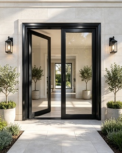 Soundproof Customized Thermal Break Aluminum <b>Swing</b> Door Modern Household Double Glazed for Villa Interior - Product Image 4