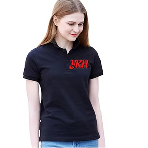 YKH Men's 100% Cotton Polo Shirt Formal Style Short Sleeve Custom Design Breathable Knitted Fabric 220G Fitted Fashion Shirts