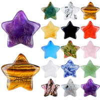 Nouvelle Pierre Naturelle Œil de Tigre Fantaisie 20mm, Ornement Pentagramme, Décoration Créative pour la Maison, Cristal de Guérison, Mini Étoile, Pierre Précieuse, Noël, Reiki