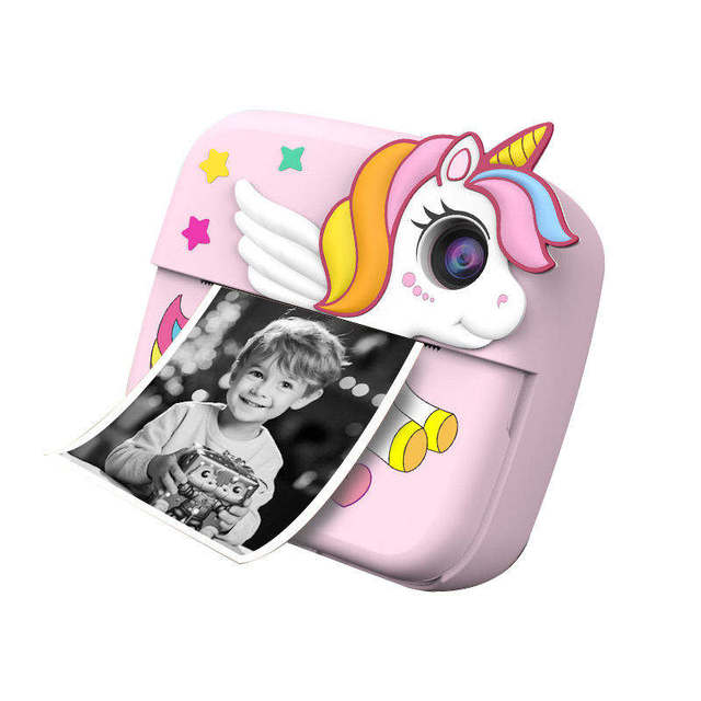 Kids Instant Print Camera with Anti-fall Design EX280 Mini Camera Instant Print Environmentally Friendly Little Photographer