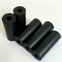 Tubo de PTFE Moldeado por Compresión con 20% de Grafito, Resistente al Desgaste y Anti-Creep, para Bujes de Bombas Químicas