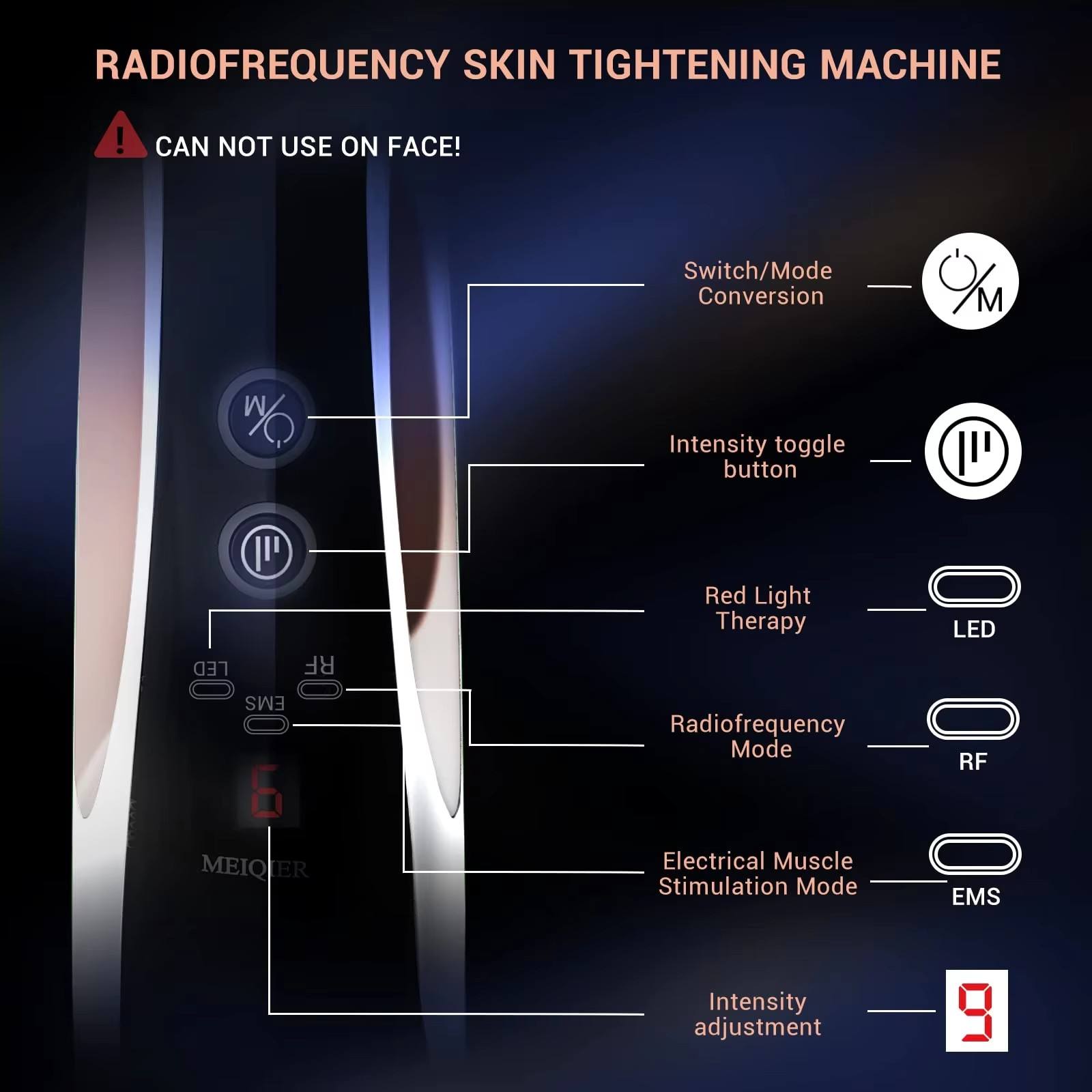ORANGLES 3-in-1 Multifunction RF & EMS Facial Massager | Factory Price Custom Logo | Skin Tightening & Lifting Device – orangles Kuwait - elegant presentation - exhibiting components - Image 6 of 6 | ideal for home | Discount on 3-in-1 Multifunction RF & EMS Facial Massager | Factory Price Custom Logo | Skin Tightening & Lifting Device – orangles Kuwait Virginia | Free Shipping ORANGLES