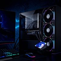 Refroidisseur de processeur liquide AIO RS360 avec écran LCD de 4,0 pouces, 320 W TDP, Intel LGA1700 pour AM5, radiateur de refroidissement par eau, boîtier d'ordinateur
