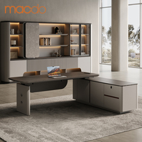 Moderno Computer regolabile in altezza scrivania in piedi a forma di L in legno Manager Executive scrivania da ufficio con cassetto