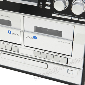 Hệ thống bàn xoay tất cả trong một với máy nghe nhạc CD kép và đài phát thanh AM/FM - Product Image 5