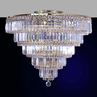 Zhongshan Usine Moderne Plafonnier Rond 5 Niveaux Lustre En Cristal Décoration de La Maison