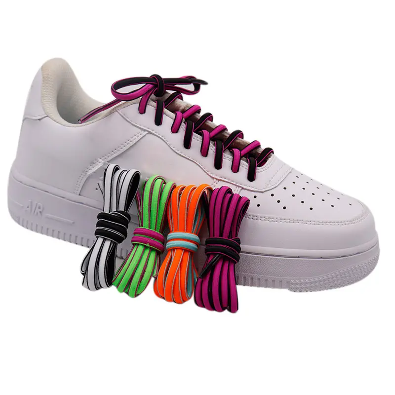 Weiou Manufacturer High Quality Stretch Silk Elastic Two-Color Shoelaces For Jumpmans And Yezyss,converse Shoes