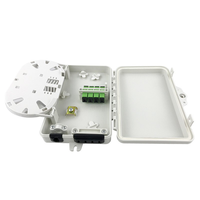 Boîtier de distribution de fibre optique FTTH 4 cœurs, étanche pour extérieur, en ABS, avec répartiteur PLC 1x4, montage mural, boîtier terminal IP65
