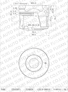 Kits de pistons IZUMI ZD30 avec axe OEM 12010-DB000/12010-DB010 Pièces de rechange pour moteur diesel <span class=keywords><strong>NISSAN</strong></span> de haute qualité neuves - Product Image 6