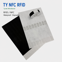 Bracelet RFID personnalisé en papier Dupont, jetable, étanche, pour identification hospitalière, anti-contrefaçon, pour l'enregistrement et les billets d'entrée