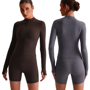 Conjunto Deportivo de Yoga FANCO para Mujer, Talla Grande, Suave y Transpirable, 75% Poliamida, 25% Elastano, Ropa Deportiva de 2 Piezas para Gimnasio - Product Image 1