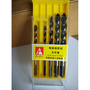 AnRui Ceramic Wall Drill Bit 6 8 10 12mm Five-Piece Set For Tile Glass Cement Masonry Drilling - Product Image 2
