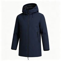 Veste Rembourrée Homme Capuche Polyester Coupe-Vent Hiver Logo Personnalisé