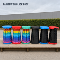 Tabouret en gros avec revêtement arc-en-ciel ou noir, pour commande en gros, pour la vente directe usine, disponible en ligne, expédition depuis entrepôt de palettes