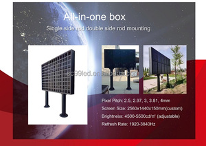 Pantalla LED Impermeable <span class=keywords><strong>de</strong></span> Doble Cara para Publicidad Exterior, Letrero <span class=keywords><strong>de</strong></span> Video Wall LED P4 con Apertura Frontal para Mantenimiento - Product Image 3