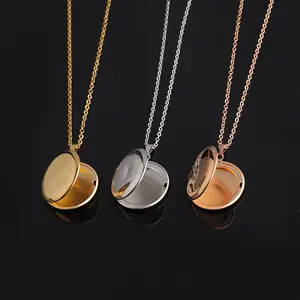 Wholesale No Fade Stainless Steel Necklaces Lockets for Photos Pendant Necklace