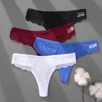 FF3105 Sous-vêtements pour femmes à taille basse, lingerie en dentelle extensible, culottes pour femmes, string et tanga en coton, culottes pour femmes