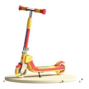Trottinette <span class=keywords><strong>à</strong></span> pousser pliable <span class=keywords><strong>à</strong></span> deux roues pour enfants de 6 <span class=keywords><strong>à</strong></span> 12 ans, garçons et filles, en plastique moderne pour l'extérieur - Product Image 1