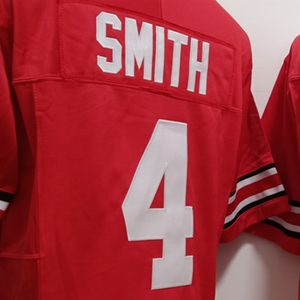 Prêt à être expédié, maillot de football américain de qualité supérieure cousu, Jeremiah Smith rouge - Product Image 1