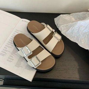 2024 estate moda moda <span class=keywords><strong>donna</strong></span> piattaforma Birkenth per pantofole con usura esterna fibbia quadrata doppia cintura <span class=keywords><strong>antiscivolo</strong></span> - Product Image 2