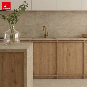 Idées de Rénovation Allandgroup Style Japandi Wabi Sabi Meubles en Placage de Chêne Massif Abordables Cuisine Simple Armoire en <span class=keywords><strong>Bois</strong></span> - Product Image 6