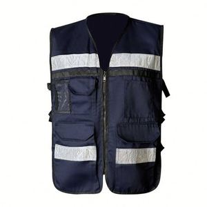Gilet de sécurité, uniforme de travail, vêtement de sécurité, chaleco avec bande réfléchissante en PVC, personnalisé - Product Image 1