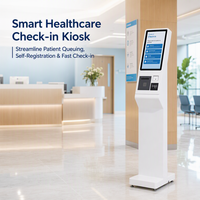Kiosque de paiement en libre-service à écran tactile 15,6 21,5 27 32 pouces LCD sur pied pour paiement et prise de rendez-vous en milieu hospitalier