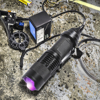 Mini lampe torche LED portable pour le camping, zoom télescopique, gradation réglable, forte luminosité, double alimentation, lampe torche de poche pour l'extérieur