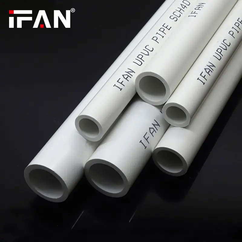 IFAN Hot Sell Plumbing Materials White Round PVC Pipe Tubes Plastic 6 Meter Schedule 40 UPVC Pipe for Water Supply