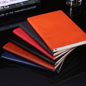 Cuaderno Clásico Marrón y Negro de PU, Diario de Tapa Blanda de Cuero, Cuaderno Personalizable con Páginas Rayadas para el Trabajo - Product Image 1