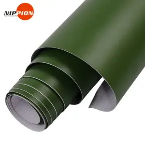 Army green color decorate film vinyl wrap fiber decorate car body sticker car wrap film protection 14C removable